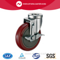 Side Braked Swivel Swivel Style PU Industrial Casters